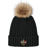 Delaware Ducks Faux Fur Pom Beanie