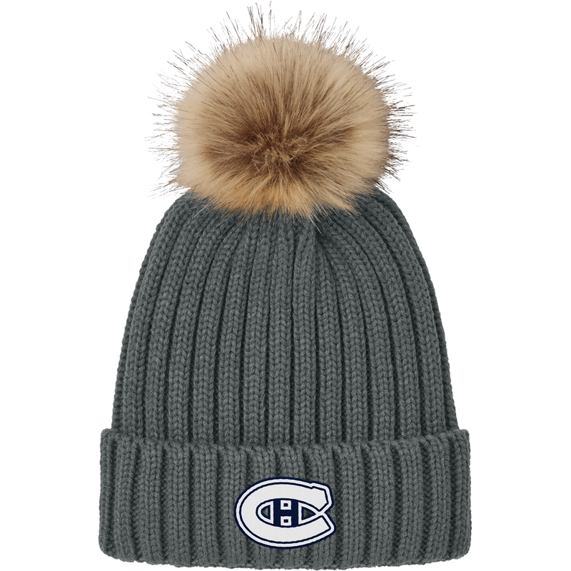 Chatham Hockey Faux Fur Pom Beanie