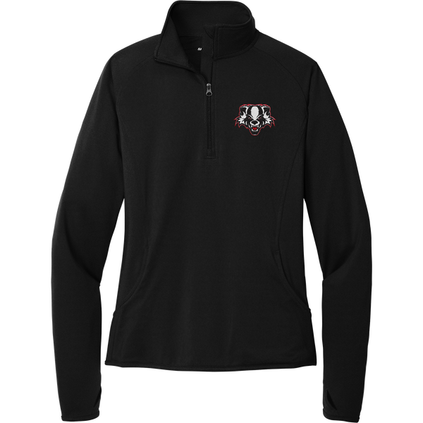 Scary Badgers Ladies Sport-Wick Stretch 1/4-Zip Pullover