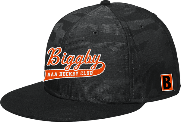 Biggby Coffee AAA New Era Camo Flat Bill Snapback Cap
