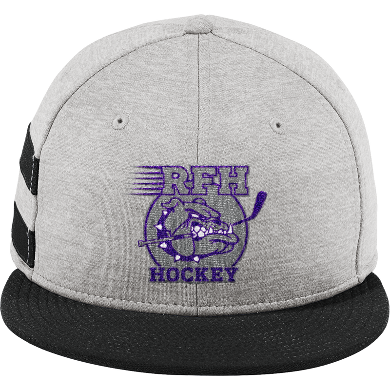 Rumson-Fair Haven New Era Shadow Heather Striped Flat Bill Snapback Cap