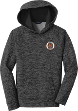 Biggby Bobcats Youth PosiCharge Electric Heather Fleece Hooded Pullover