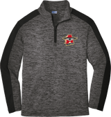 NY Aviators Youth PosiCharge  Electric Heather Colorblock 1/4-Zip Pullover